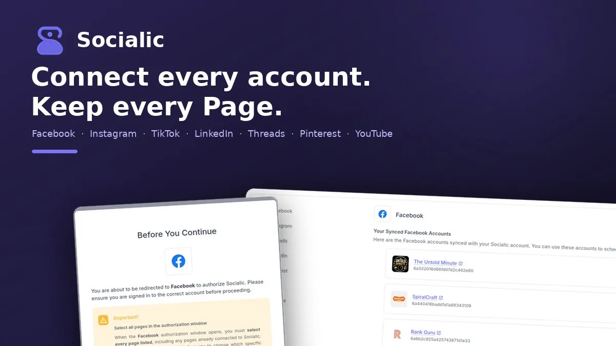 How to Connect Your Social Media Accounts to a Scheduler (Without Losing a Page)