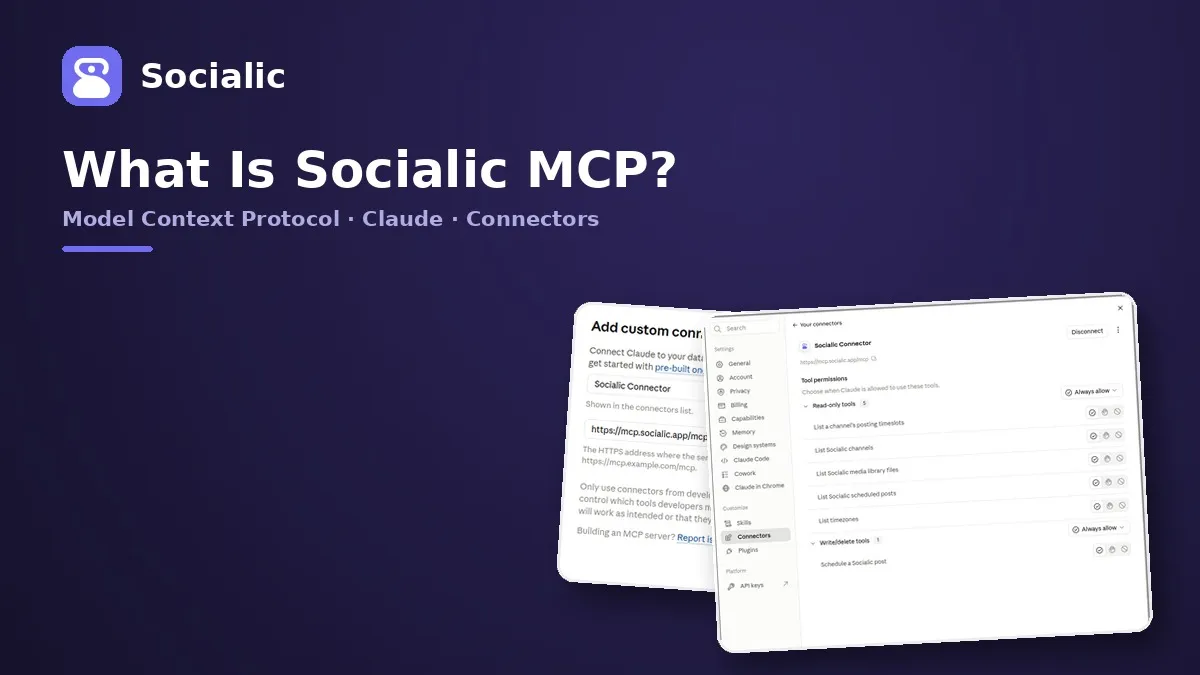 What Is Socialic MCP? Scheduling Social Posts From Your AI Assistant, Explained